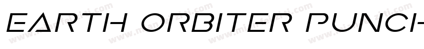 Earth Orbiter Punch Italic字体转换